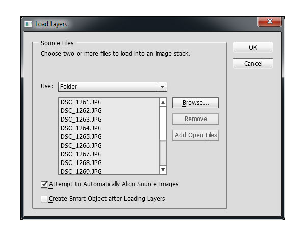 Use the Load Files into Stack automated process