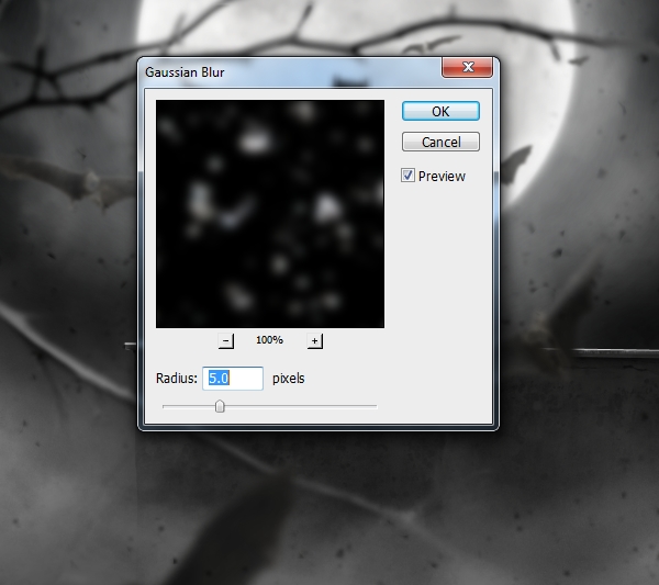 particles gaussian blur