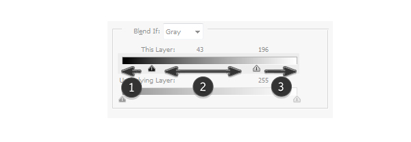 blend if how to use slider how they work