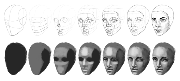 drawing painting technique difference