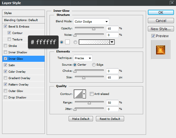 Shiny metal effect by adding glow