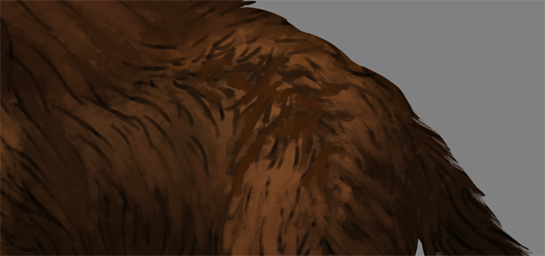 digital painting fur shading cracks sample