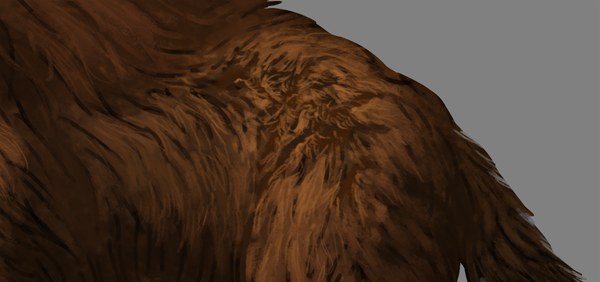 digital painting fur shading cracks blend sample