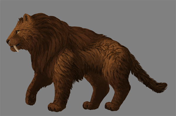 digital painting fur shading single hair