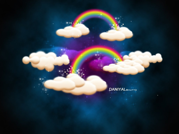 Daniyal Bhuttos rainbow filled sky design