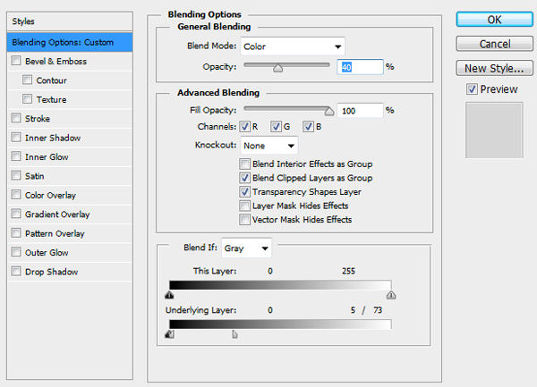 photoshop paint ground blue shadows 