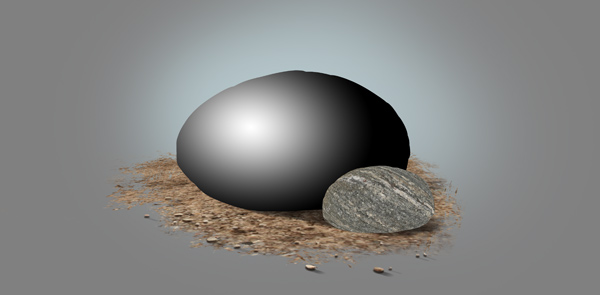 photoshop paint stone shadin effect