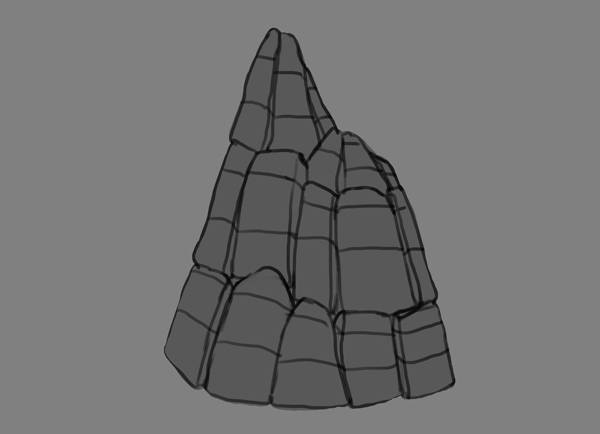 photoshop rock mountain paint base 