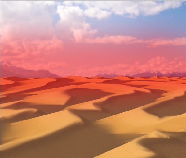 photoshop paint desert brush dune aerial perspective