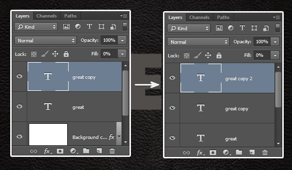 Duplicate Text Layers