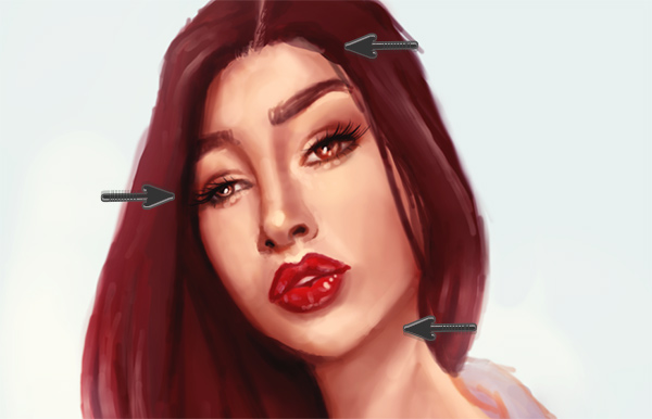 Fixing the Problem Areas of a Portrait Painting with Liquify