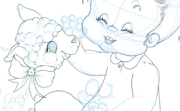 Inking the Lamb - Rotating Canvas