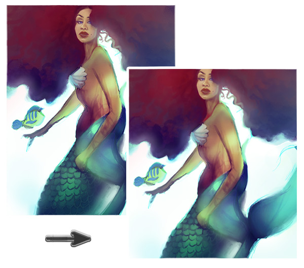 Crop the Mermaid Painting