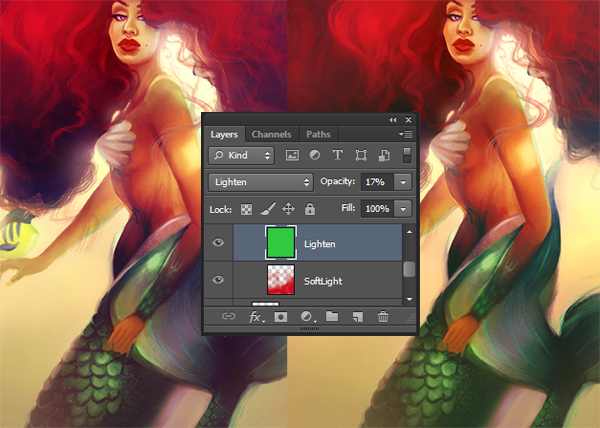 Use new layers to continue tweaking the colors