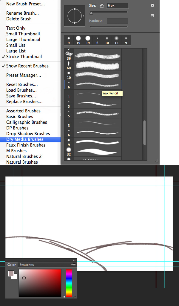 add Dry Media Brushes and start sketching