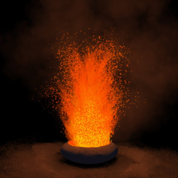 How to paint lava eruption photoshop digital 20