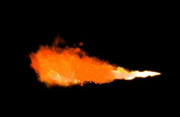 How to paint flamethrower fire dragon photoshop digital 11