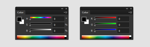 color panel photoshop brightness saturation hue value