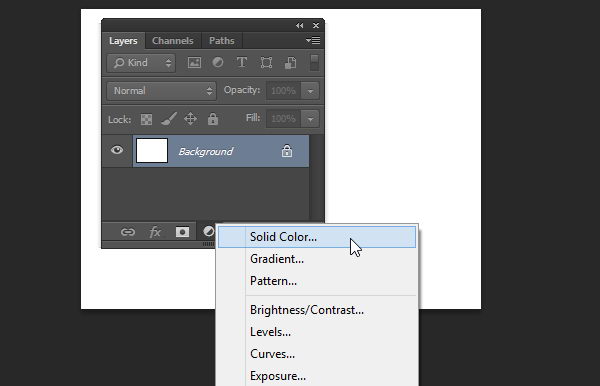 Add Adjustment Layer Solid Color