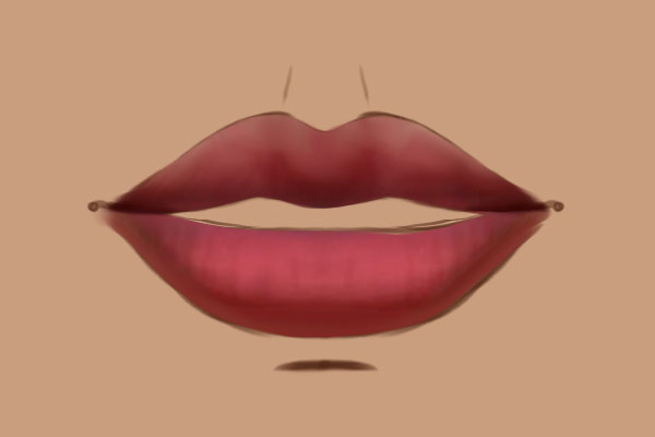 Bottom lip base creases