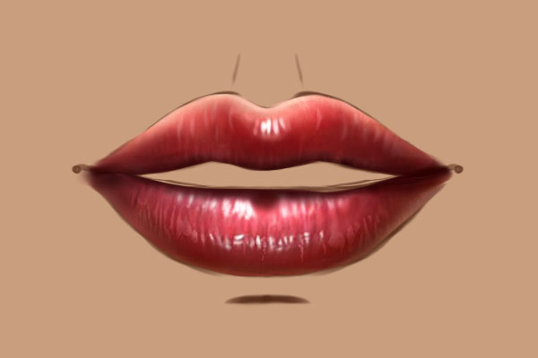 Final touches added to the lips