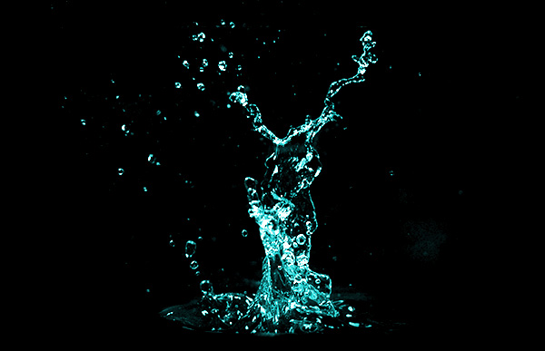 Water splash brush in Adobe Photoshop