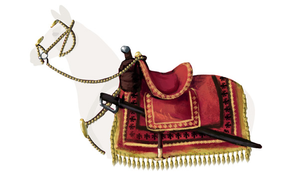 how to draw polish winged hussar horse saddle tack