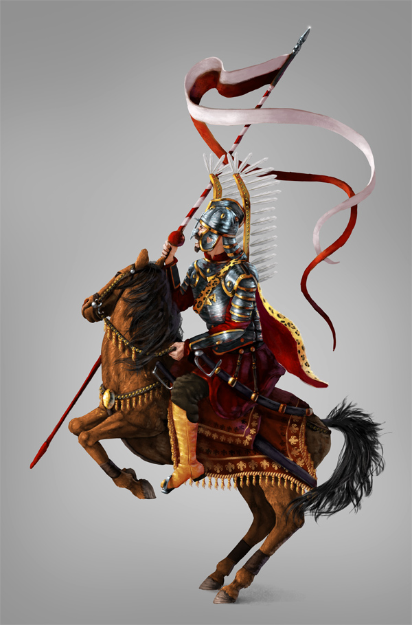 paint polish winged hussar digital photoshop