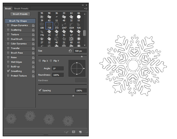 Create a Custom Snowflake Brush