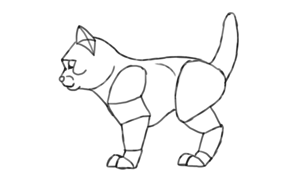 photoshop draw sketch kitten cat simple 19