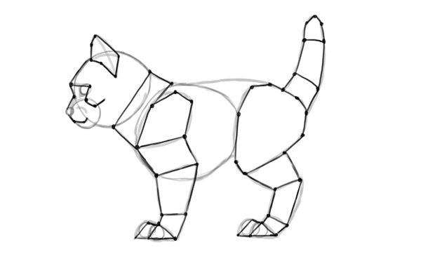 photoshop draw sketch kitten cat simple prepare for animation 2