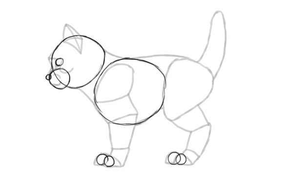 photoshop draw sketch kitten cat simple prepare for animation 