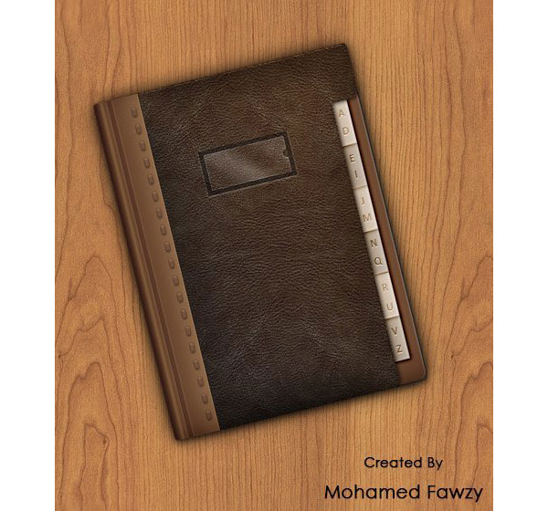 Mohamed Fawzys leather address book icon