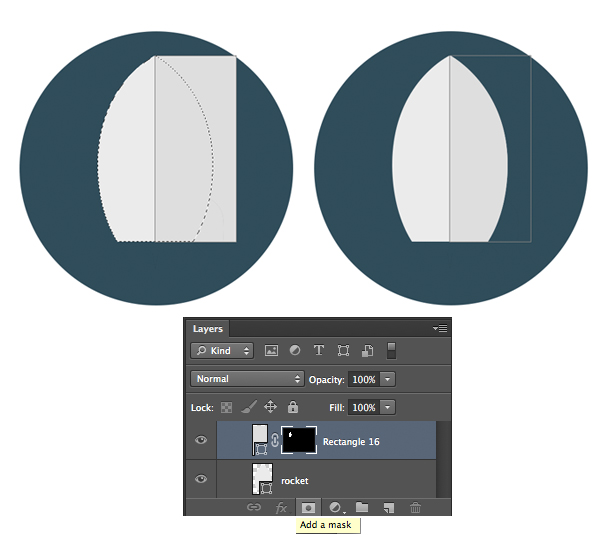 use clipping mask to cut off the shape 