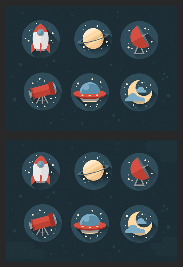 add a dark deep space background with stars and stripes