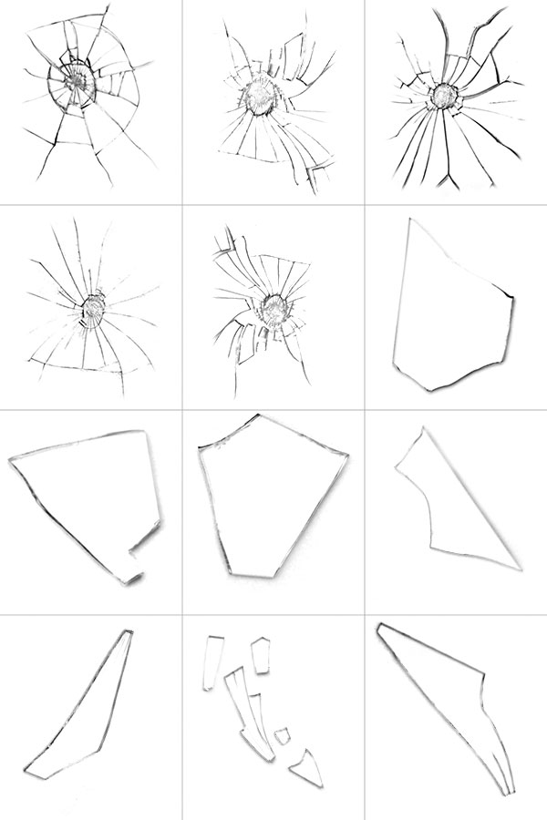 Free Shattered Glass Brushes for your personal use