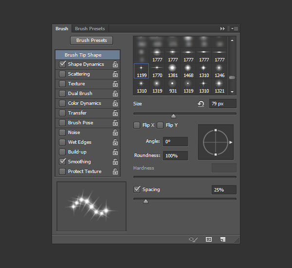 Flare Brush Tip Shape