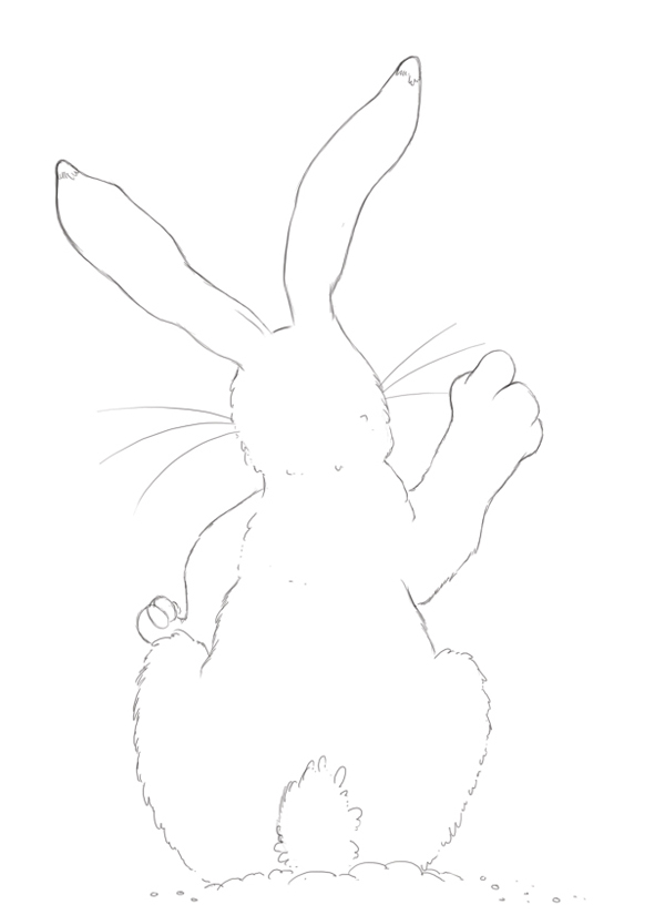 Hare clean line art