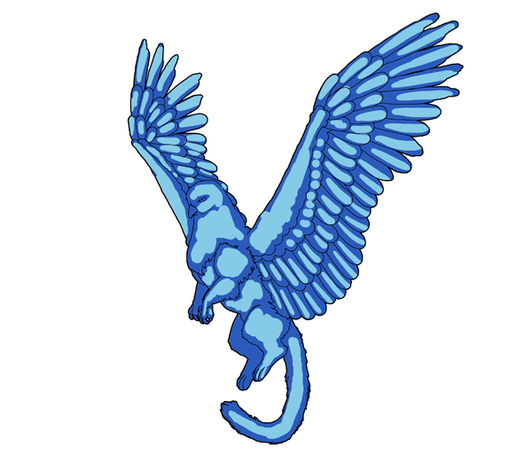 animation animal griffin flight flying wings draw photoshop color 2