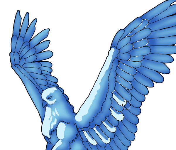 animation animal griffin flight flying wings draw photoshop color 7 shading feathers