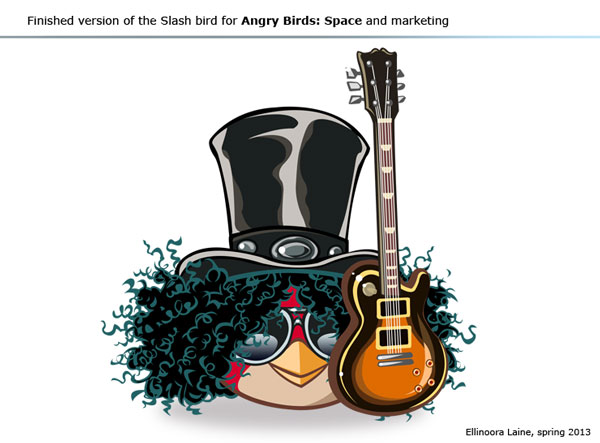 Slash bird for Angry Birds Space