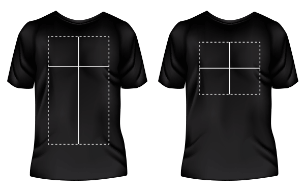 tshirt orientation proportions design print area