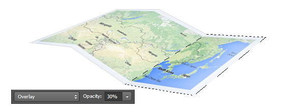 Add highlight and shadow to map paper segment