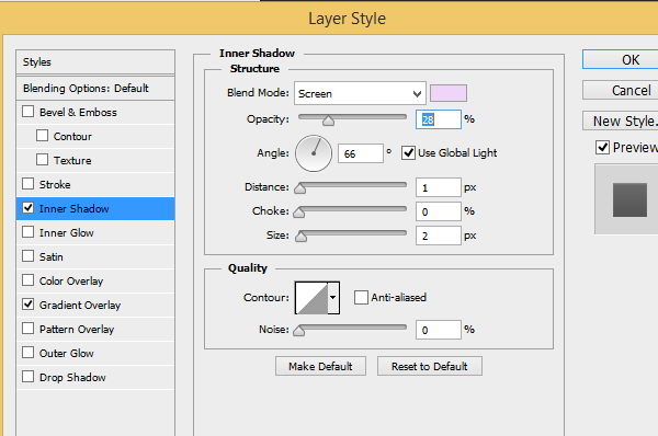 Layer Style settings