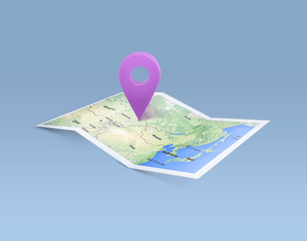 Final product map icon created in Adobe Photoshop