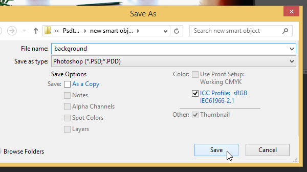 Linked Smart Object - Save as a PSD file