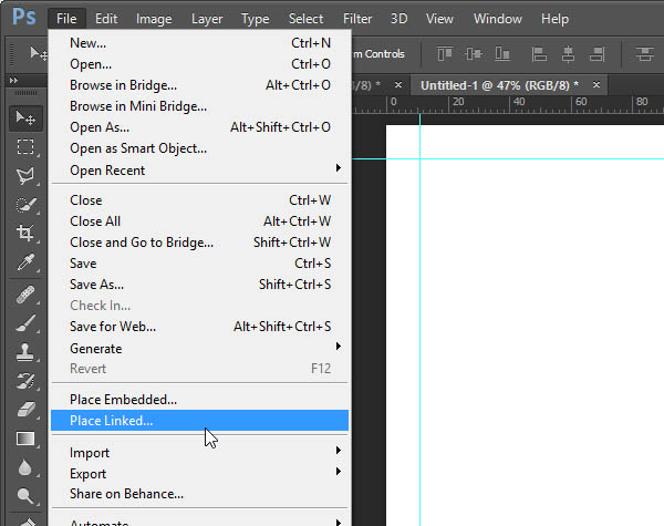 Linked Smart Object - Place linked file inside the container file