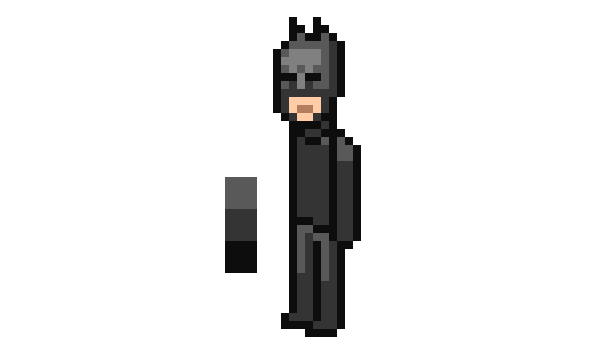 Batman character with arm detail added