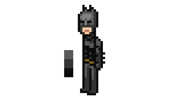 Batman character with utility belt added