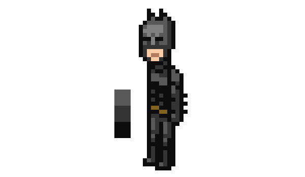 Batman character with more detail added to legs